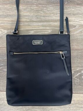 kate spade Black Nylon Crossbody with Gold Hardware